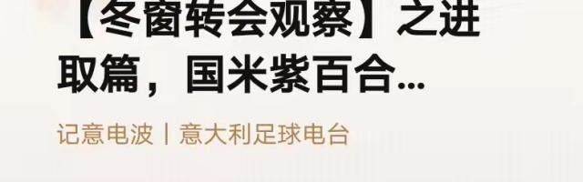 博鱼电竞-【记意电波】冬窗转会观察之进取篇